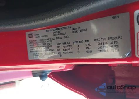 2010 Chevrolet Colorado 2Lt from USA, damaged, VIN 1GCJSDDE0A8111887